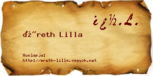 Éreth Lilla névjegykártya