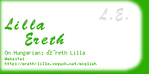 lilla ereth business card